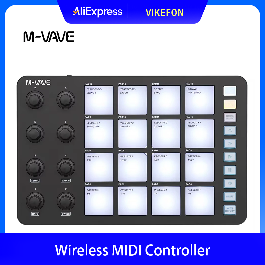 M-VAVE SMC-PAD Wireless MIDI C - Midi Controller Pad ulasan dan harga