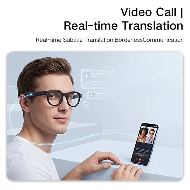 Lenovo G6 Smart Glasses 8MP Ca - Audio Music Image ulasan dan harga