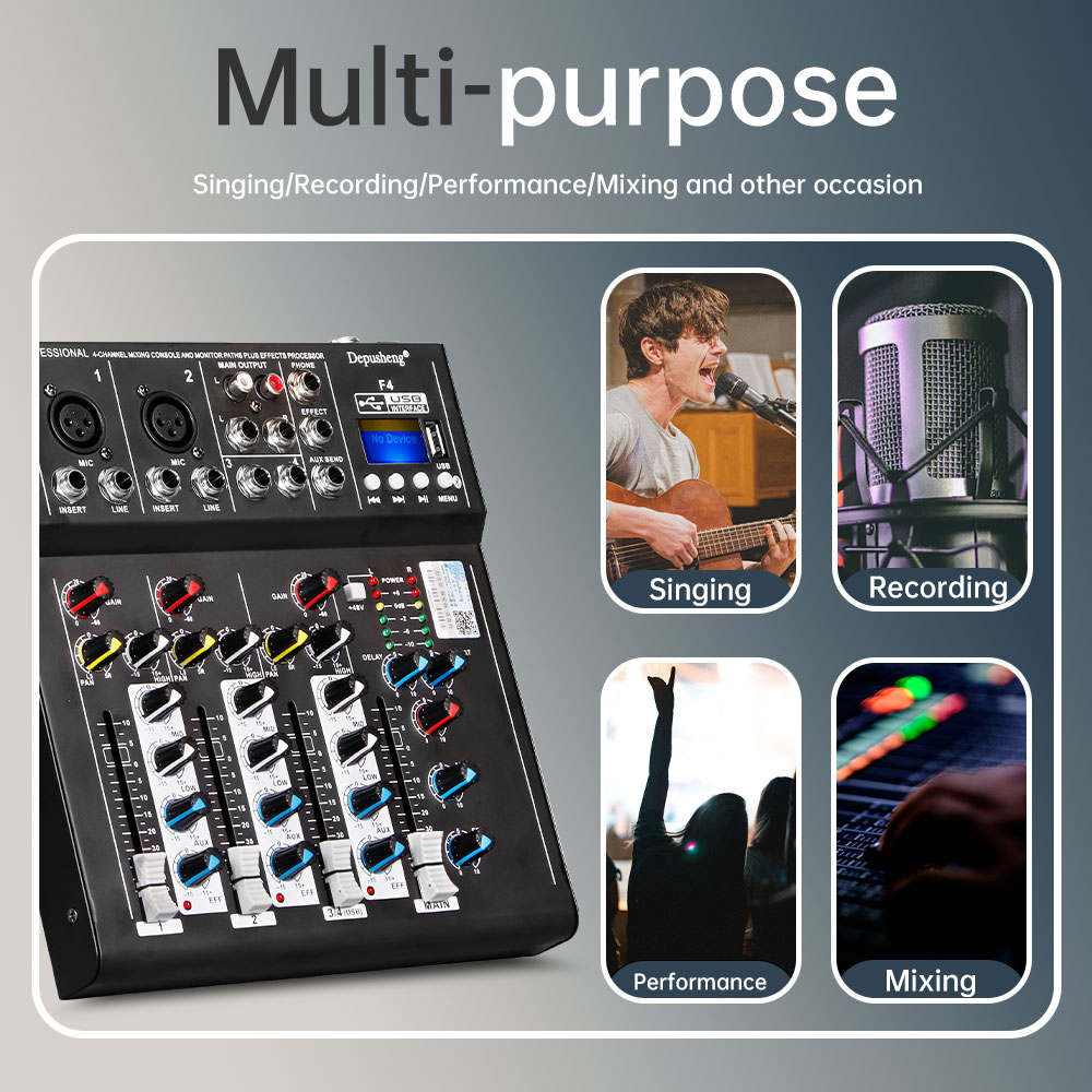 4 Channel DJ Sound Mixing Depu - Audio Music Dj ulasan dan harga