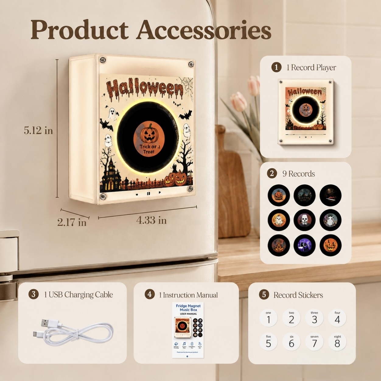 Wholesale Custom Halloween Rot - Audio Music Image ulasan dan harga