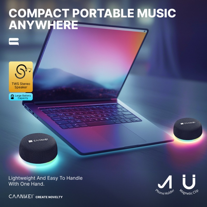 Magnetic Bluetooth Speaker wit - Audio Music Spotify ulasan dan harga